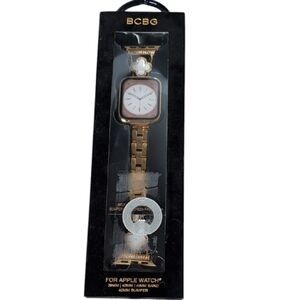 BCBG Gold Tone Clover Apple Watch Band Adjustable 38/40/41 MM